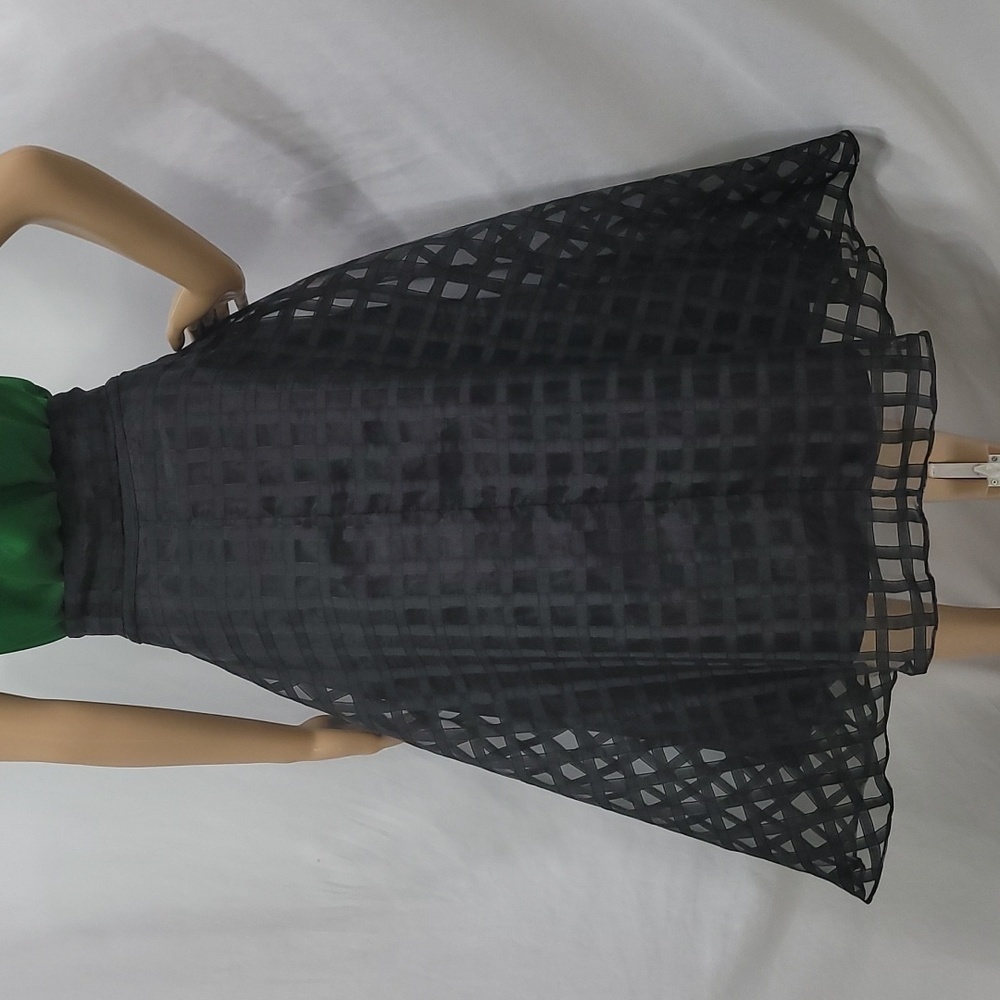 English Factory Red Plaid Organza Fit And Flare Holuday Skirt - Picture 8 of 15